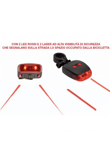 Fanale Postioriore Con 2 led security e 2 Led rossi